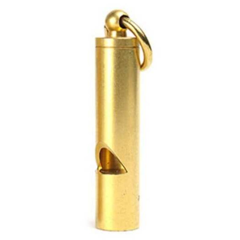 Brass High Frequency Survival Whistle Emergency Tool Gold Round Head Safety Whistles