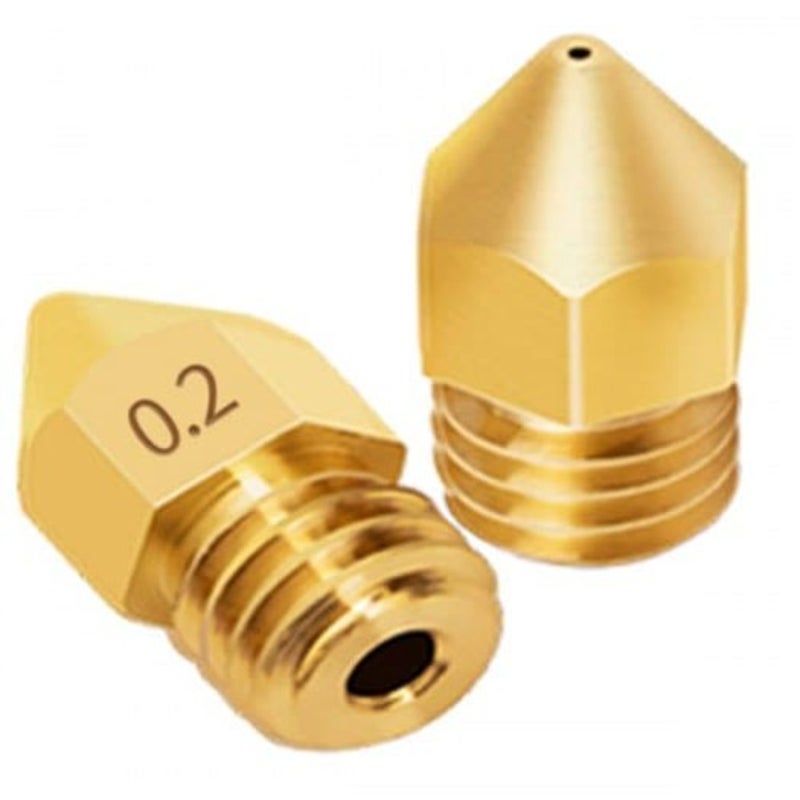 Brass Nozzle For Creality Ender 3 / 10 10S Pro U20 U30 Anet Anycubic 1.75Mm 3D Printer5pcs Gold 0.2Mm 3D Printer Parts