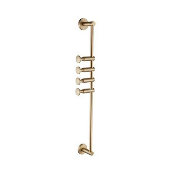 Brass Mounted Hanger Bathroom Wall Row Hook Hanging Rack Storage Organisation Hooks & Hangers