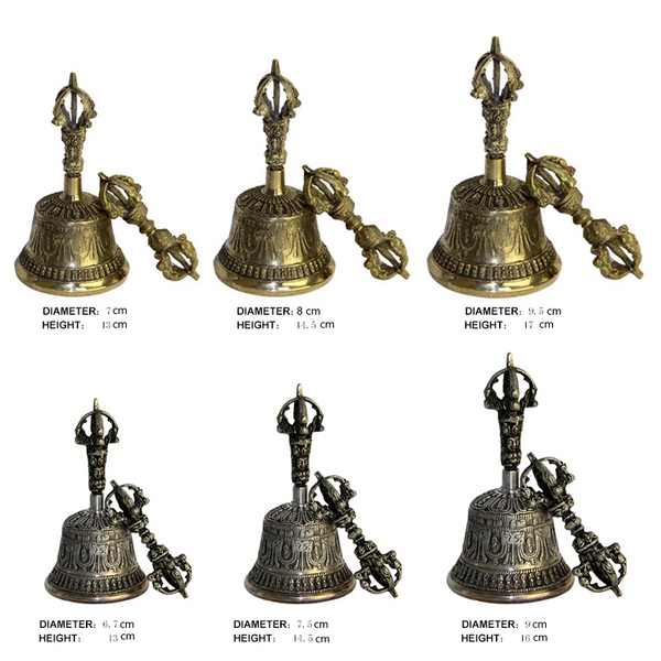 Brass Nepali Bell Home Decor Table Handicrafts Ideal For Puja Prayer Singing Bowls