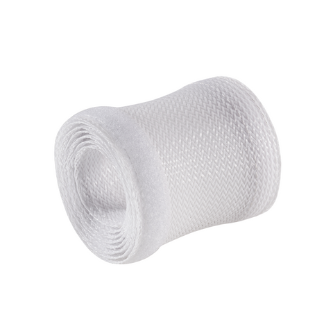 Brateck Flexible Cable Wrap Sleeve With Hook And Loop Fastener 85Mm/3.3' Width Material Polyester Dimensions 1000X85mm - White