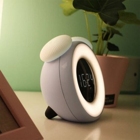 Smart Timing Sleep Bedside Sensor Alarm Clock Night Light Crystal Blue Night Lights