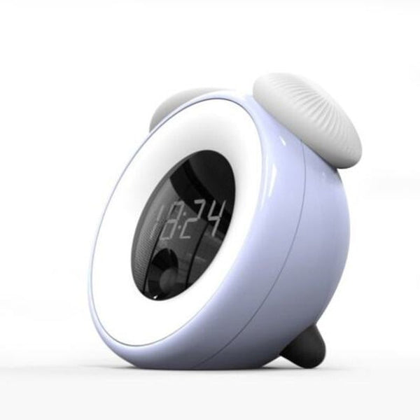 Smart Timing Sleep Bedside Sensor Alarm Clock Night Light Crystal Blue