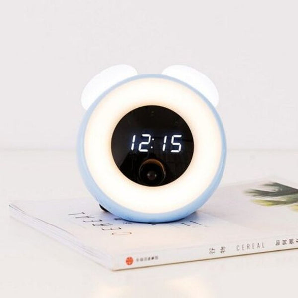 Smart Timing Sleep Bedside Sensor Alarm Clock Night Light Crystal Blue Night Lights
