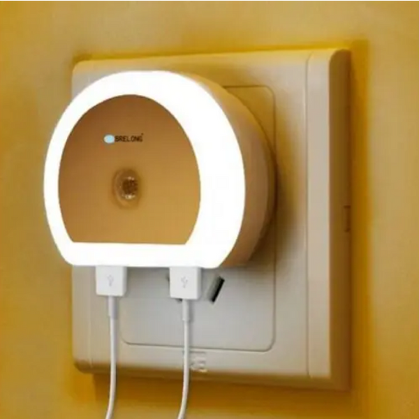Creative Dual Usb Charger / Night Light White