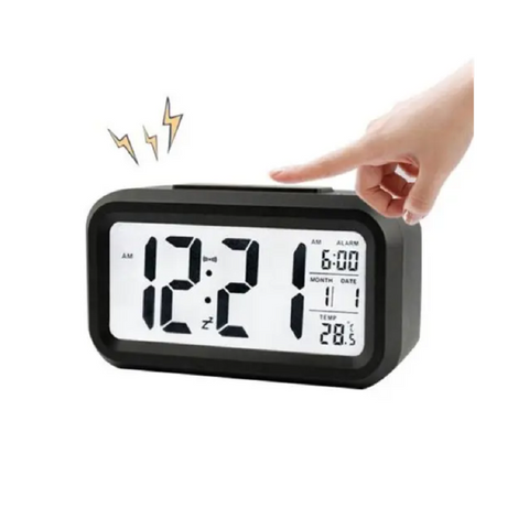 Digital Month Temperature Date Shows Snooze Alarm Clock Night Light