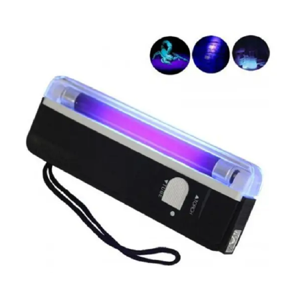 Handheld Uv Ultraviolet Light Portable Flashlight Black