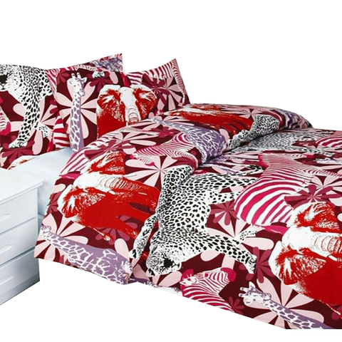 Bright Young Things Jungle Red Quilt Cover Set