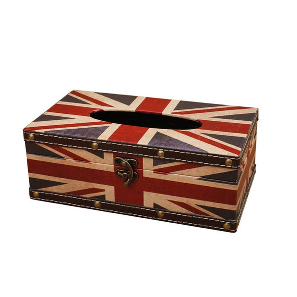 British Style Tissue Paper Holder Storage Case Home Kitchen Dispenser Box Tissue Box Covers