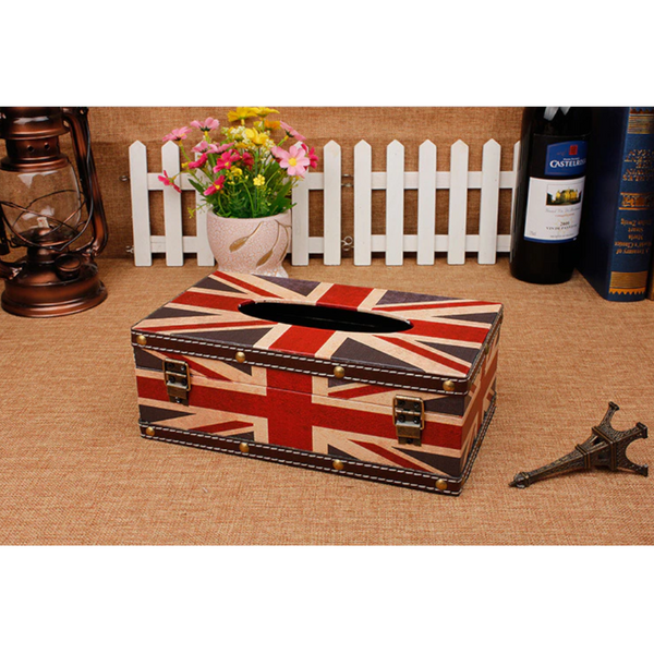 British Style Tissue Paper Holder Storage Case Home Kitchen Dispenser Box