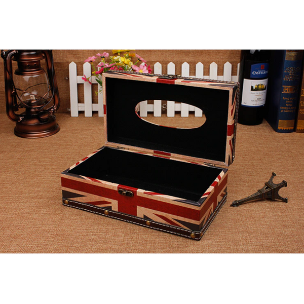 British Style Tissue Paper Holder Storage Case Home Kitchen Dispenser Box