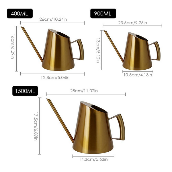 Bronze Or Gold Stainless Steel Watering Can Indoor Garden Watering Cans & Spray Bottles