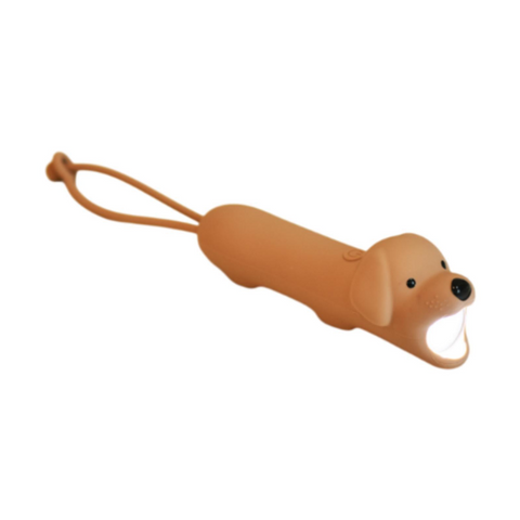 Brown Adorable Dog Silicone Led Flashlight For Kids Usb Rechargeable Dimmable Brightness Portable Night Light Flashlights