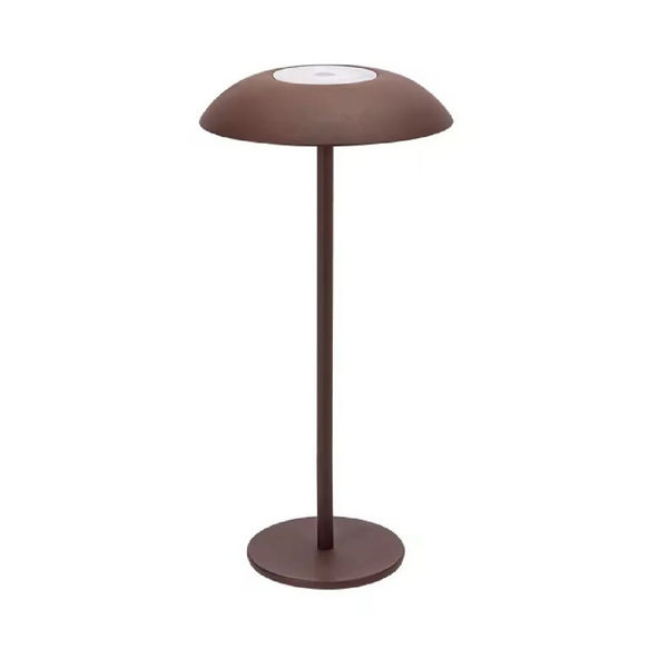 Brown Minimalist Rechargeable Led Touch Table Lamp 3 Color Stepless Dimming Metal Desk Light Lamps