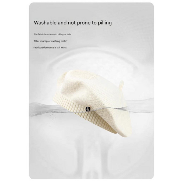 Brown Inspired Knitted Beret Stretchy & Comfortable Wool Blend Cap Hats