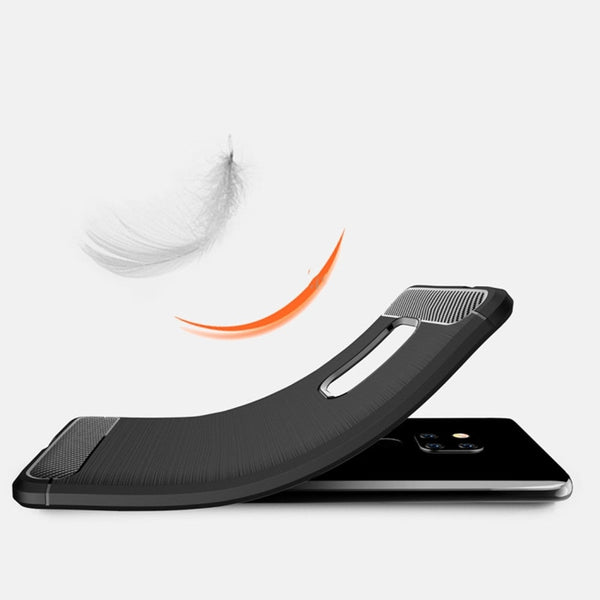 Brushed Texture Carbon Fiber Shockproof Tpu Case For Huawei Mate 20 Black Cases Covers & Skins