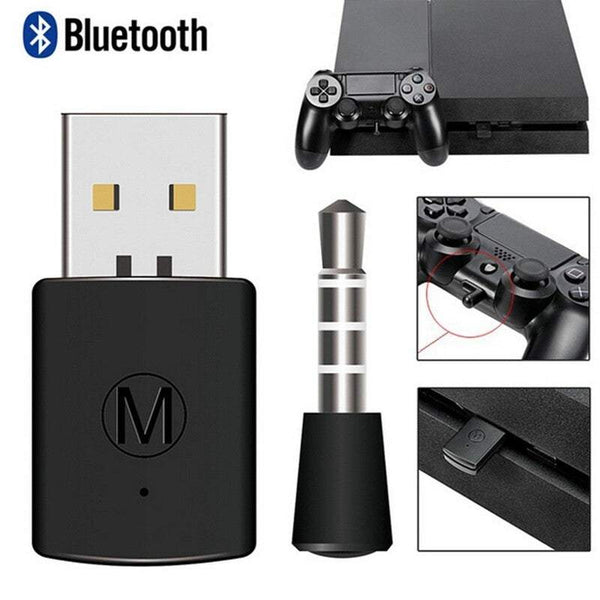 Gaming Bt Receiver Wireless Headset Headphone Adapter With Mic 4.0 Dongle Usb For Ps4 Playstation