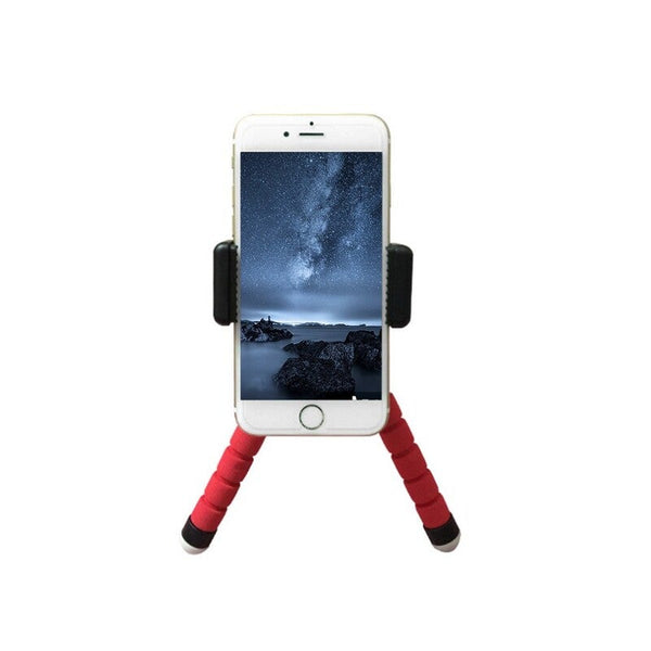 Bt Remote Control Mini Flexible Sponge Octopus Tripod For Smartphone Red Other Tripods & Supports