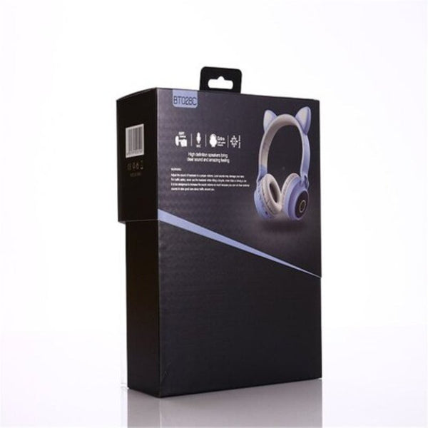 Bt028c Cat Ear Bluetooth Headphones Foldable Wireless Headset Greenish Headsets