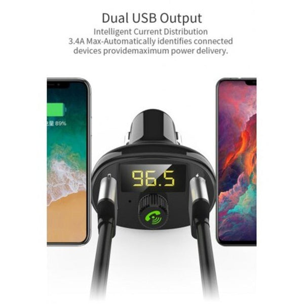 Bt23 Bluetooth Mp3 Player Fm Transmitter Qc3.0 Dual Usb Charging Mobile Handsfree Transmitters