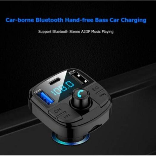 Bt29 Car Wireless Bluetooth 5.0Fm U Disk Tf Card Hands Free Mp3 Player Modulator Transmitters