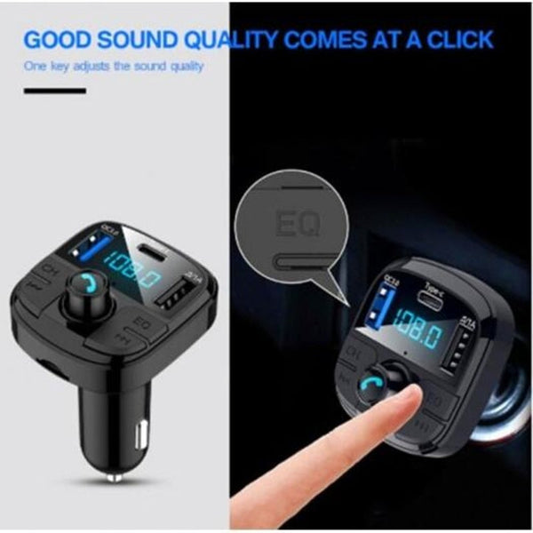 Bt29 Car Wireless Bluetooth 5.0Fm U Disk Tf Card Hands Free Mp3 Player Modulator Transmitters