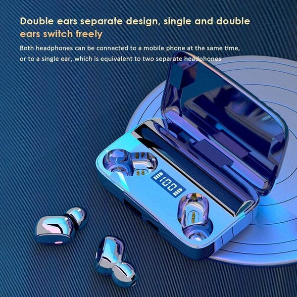 Bt5.0 True Wirelessly Stereo Sport Leds Display Headset Hi Fi Sound Earbuds