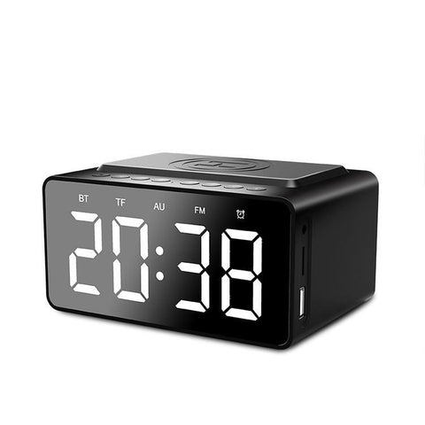 Bluetooth Speaker Wireless Phone Charger Digital Alarm Clock