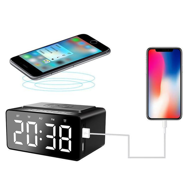 Bluetooth Wireless Phone Charger Digital Alarm Clock Chargers & Cradles