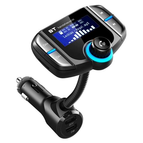 Bt70 Smart Bluetooth 4.2 Fm Transmitter Qc3.0 Quick Charge Mp3 Music Player Car Kit With 1.7 Inch Screen Support Hands Free Call Transmitters