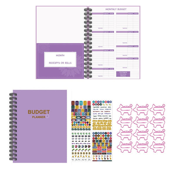 Budget Planner Book Monthly Cash Notebook Bill System Organizer Personal Organisers