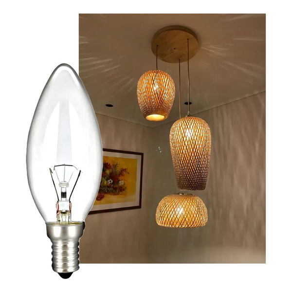 Bulk 10X E14 40W 220V C35 Candle Globe For Himalayan Salt Lamp Light Bulbs