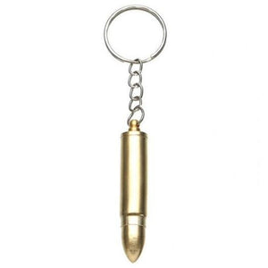 Bullet Pendant Keychain Alloy Earpick Ring Gold