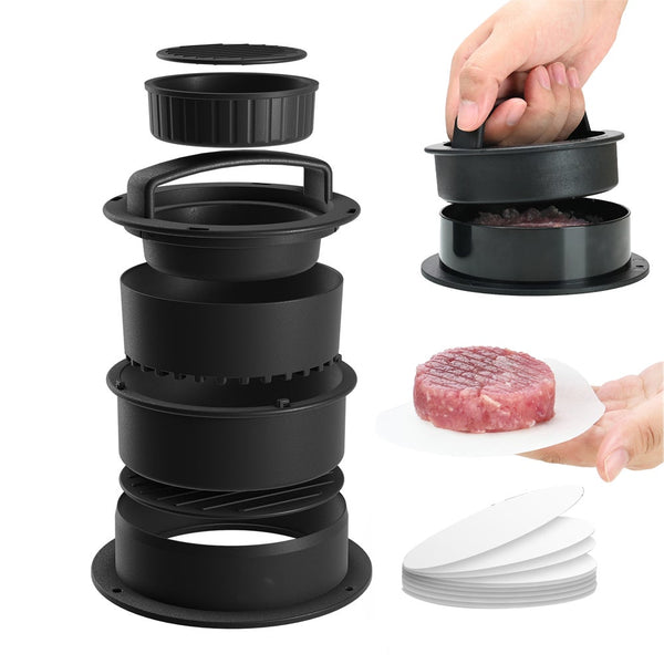 Burger Press With 100 Oil Blotting Paper Hamburger Maker Patty Mold Diy Meat Bbq Burger Presses