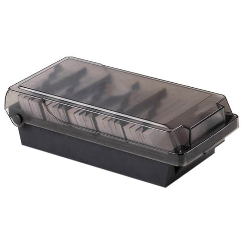 Business Card Holder Storage Box Capacity 500 Fit 2.2X3.6 In Cards 4 Divider Board And 20 Z Guides
