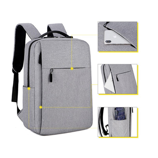 Business 15.6 Inch Waterpoof Fabric With Usb Port Travel Laptop Backpack Laptop Cases & Bags