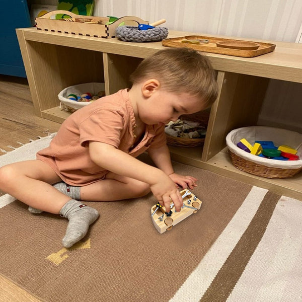 Busy Nuts Screw Driver Wooden Board Sensory Kids Learning Toy Improve Fine Activity Toys