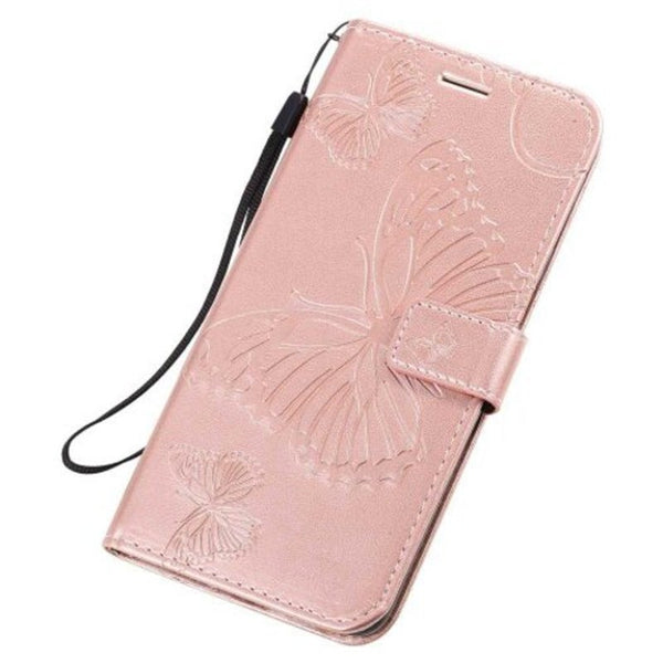 Butterfly Embossing Pu Phone Case For Samsung Galaxy A20s Rose Gold Cases Covers & Skins
