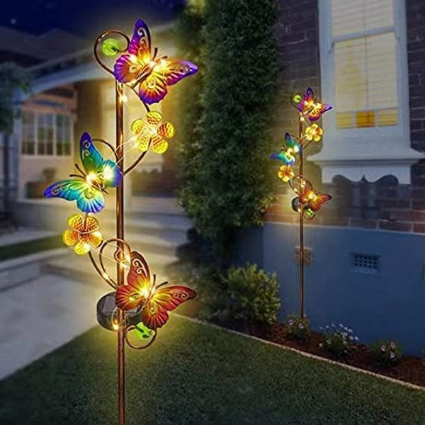 Butterfly Solar Garden Lights Outdoor Decor Patio Waterproof Ip44