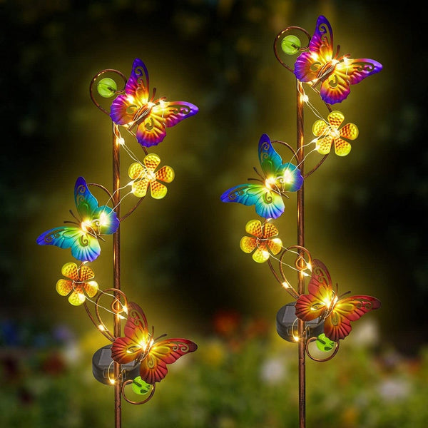 Landscape & Walkway Lights Butterfly Solar Garden Lights Outdoor Decor Patio Waterproof Ip44