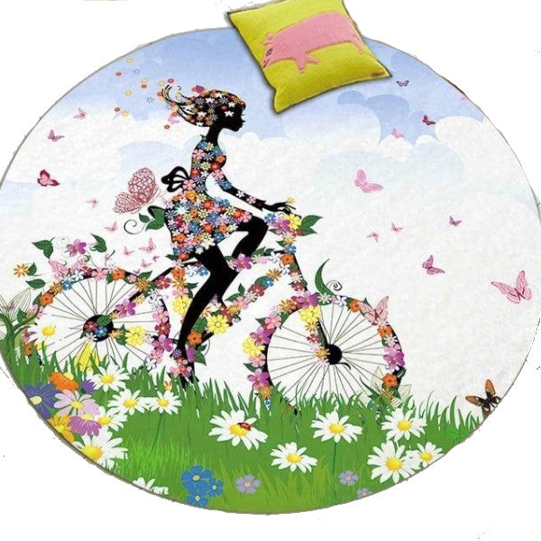 Butterfly Flower Fairy Cute Floor Mats Kids Bedroom Decor Rugs