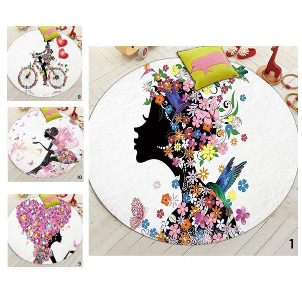 Butterfly Flower Fairy Cute Floor Mats Kids Bedroom Decor Rugs