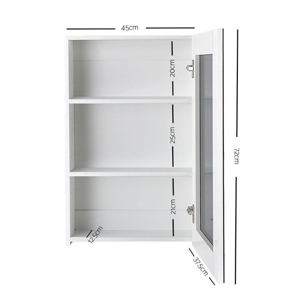 Cefito Bathroom Vanity Mirror With Storage Cavinet White Bathroom Cabinets