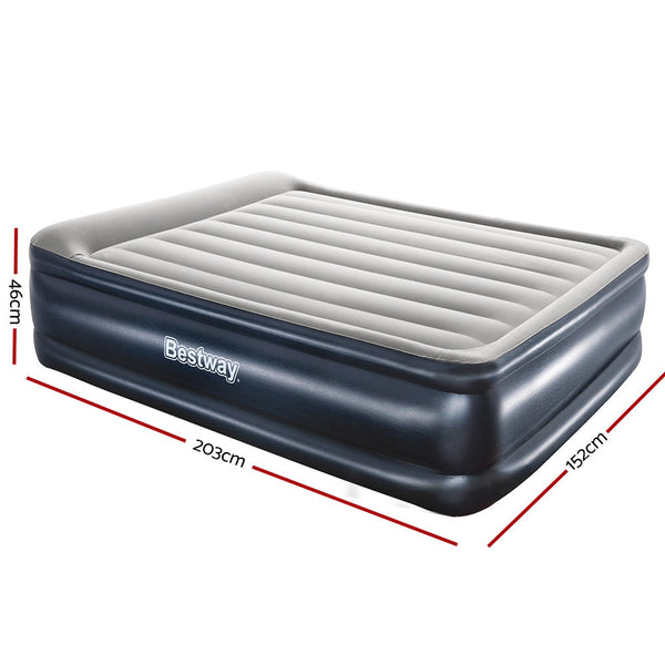 Bestway Queen Air Bed Inflatable Mattress Sleeping Built In Pump Inflatable Mattresses & Airbeds