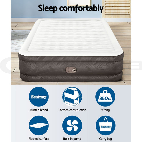 Bestway Air Bed Queen Size Mattress Camping Beds Inflatable Built In Pump Inflatable Mattresses & Airbeds