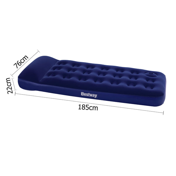 Bestway Single Size Inflatable Air Mattress Navy Inflatable Mattresses & Airbeds