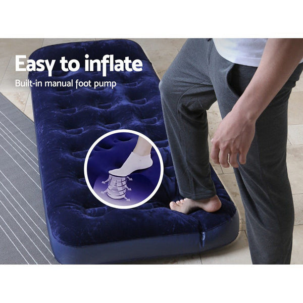 Bestway Single Size Inflatable Air Mattress Navy Inflatable Mattresses & Airbeds