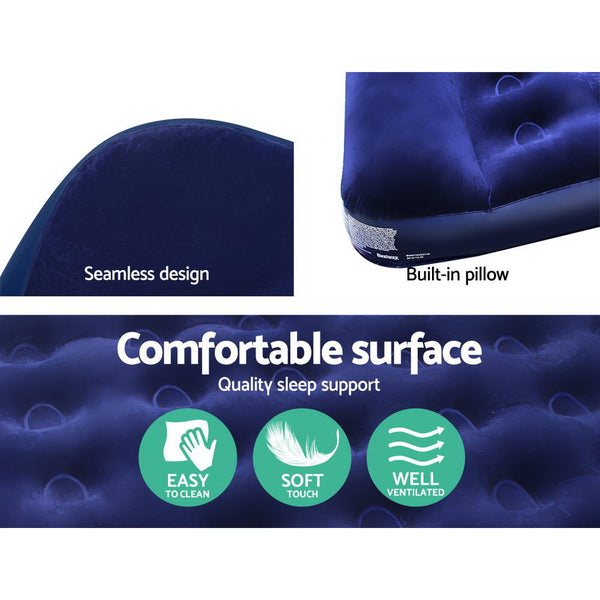 Bestway Single Size Inflatable Air Mattress Navy Inflatable Mattresses & Airbeds