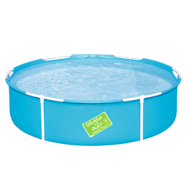 Bestway Kids Pool 152X38cm Round Steel Frame Swimming Pools Above Ground 580L Inflatable & Kid Pools