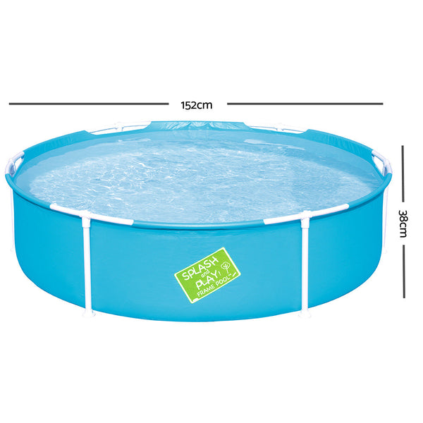 Bestway Kids Pool 152X38cm Round Steel Frame Swimming Pools Above Ground 580L Inflatable & Kid Pools